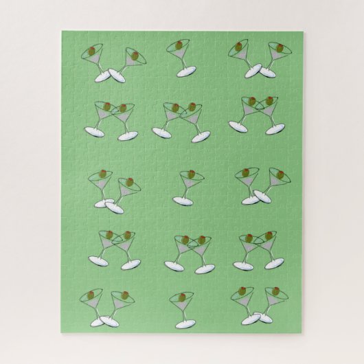 Puzzles Martini Glasses Green Legpuzzel (Verticaal)