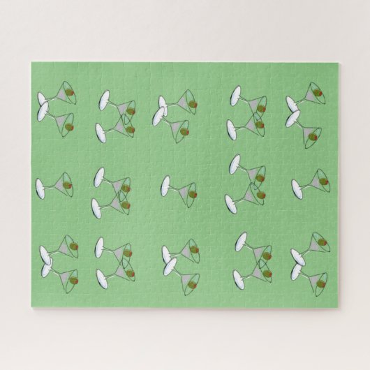 Puzzles Martini Glasses Green Legpuzzel (Horizontaal)