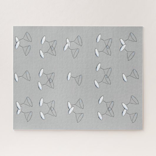 Puzzles Martini Glasses Grey Legpuzzel (Horizontaal)