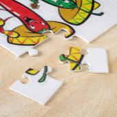Puzzles Mexicaanse rode groene paprika's Legpuzzel (Zijkant)