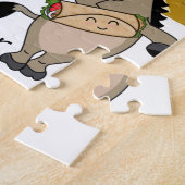 Puzzles Mexican Man Donkey Sombrero Floral Legpuzzel (Zijkant)