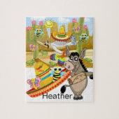 Puzzles Mexican Man Donkey Sombrero Floral Legpuzzel (Verticaal)