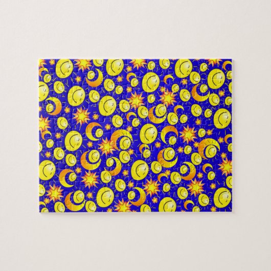 Puzzles Moon Sun Stars Legpuzzel (Horizontaal)