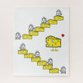 Puzzles Mouse Cheese Cheesy Love Heart Legpuzzel (Verticaal)