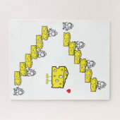 Puzzles Mouse Cheese Cheesy Love Heart Legpuzzel (Horizontaal)