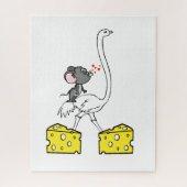 Puzzles Mouse Cheese Ostrich Legpuzzel (Verticaal)