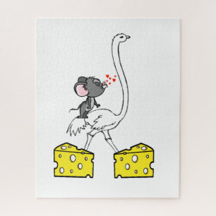 Puzzles Mouse Cheese Ostrich Legpuzzel