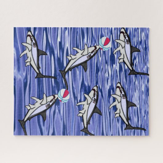 Puzzles Ocean Blue Sharks Legpuzzel (Horizontaal)