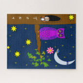 Puzzles Owl Moon Stars Legpuzzel (Horizontaal)