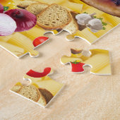 Puzzles Pasta Penguin Bread Tomato Legpuzzel (Zijkant)