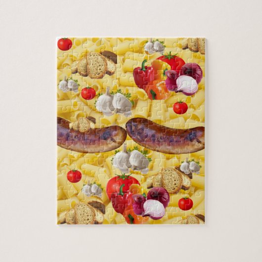 Puzzles Pasta Penguin Bread Tomato Legpuzzel (Verticaal)