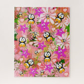 Puzzles Penguin Floral Legpuzzel (Verticaal)
