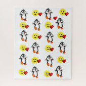 Puzzles Penguin Sun Red Hartelijk hart Happy Valen Legpuzzel (Verticaal)