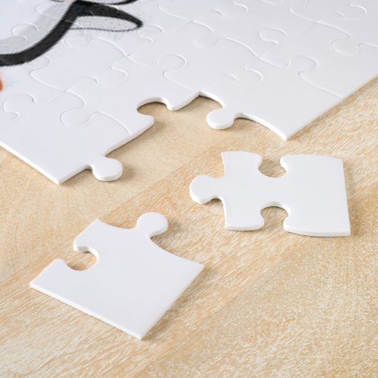 Puzzles Penguin Sun Red Hartelijk hart Happy Valen Legpuzzel (Zijkant)