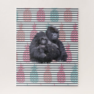 Puzzles Pineapple Gorilla Baby Gorilla Legpuzzel