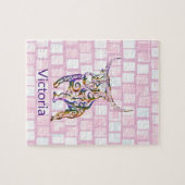 Puzzles Pink Brick Colorful Bull Legpuzzel (Horizontaal)