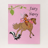 Puzzles Pink Fairy Horse Skunk Legpuzzel (Verticaal)
