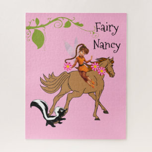 Puzzles Pink Fairy Horse Skunk Legpuzzel