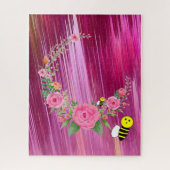Puzzles Pink Floral Bumblebee Legpuzzel (Verticaal)
