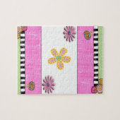 Puzzles Pink Floral Flowers Legpuzzel (Horizontaal)