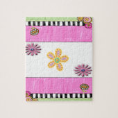 Puzzles Pink Floral Flowers Legpuzzel (Verticaal)