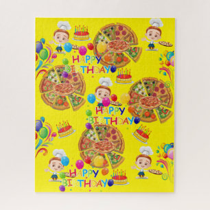 Puzzles Pizza Happy Birthday Legpuzzel