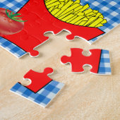 Puzzles Potato French Fries ketchup Tomato Legpuzzel (Zijkant)