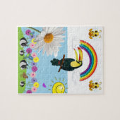 Puzzles Rainbow Rabbit Bumblebee Sun Legpuzzel (Horizontaal)