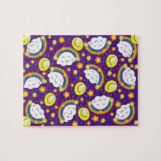 Puzzles Rainbows Clouds Sun Stars Legpuzzel (Horizontaal)