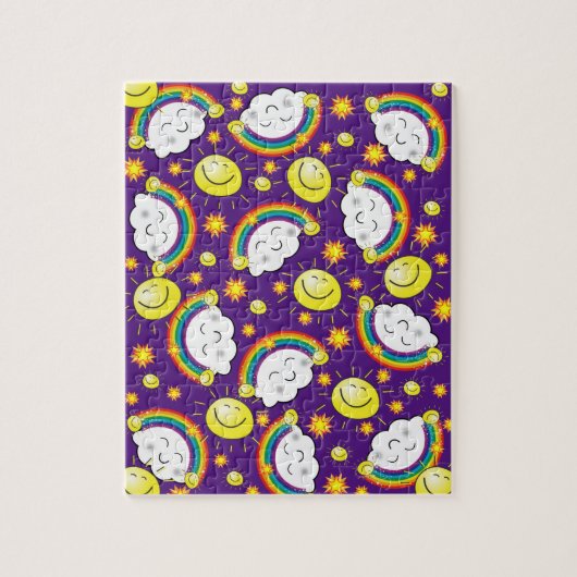 Puzzles Rainbows Clouds Sun Stars Legpuzzel (Verticaal)