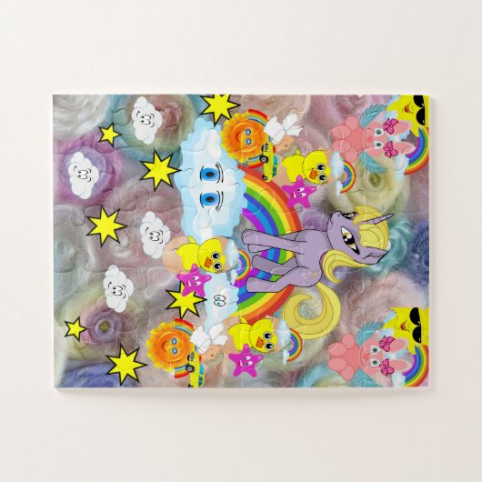 Puzzles Rainbows Unicorn Boy Cars Legpuzzel (Horizontaal)