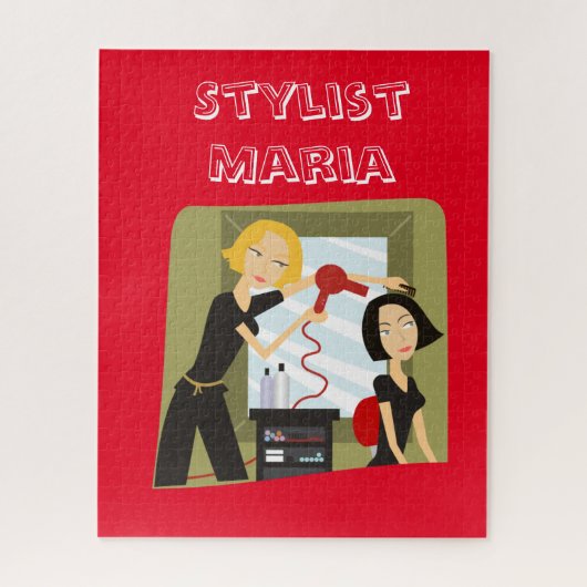 Puzzles Red Beauty Salon Stylist Legpuzzel (Verticaal)