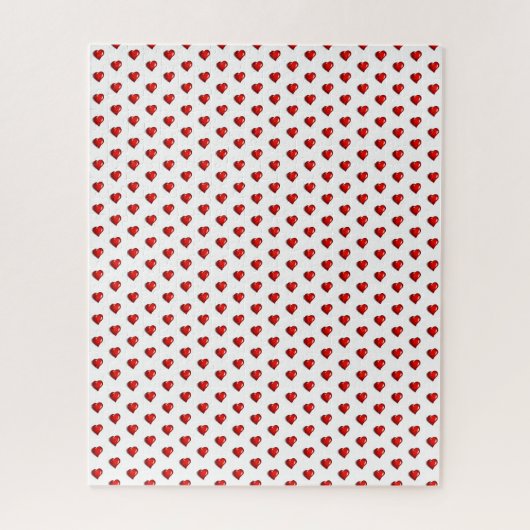 Puzzles Red Hearts Happy Valentine's Day  Legpuzzel (Verticaal)
