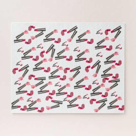 Puzzles Red Lipstick Makeup Legpuzzel (Horizontaal)