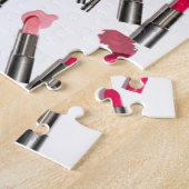Puzzles Red Lipstick Makeup Legpuzzel (Zijkant)