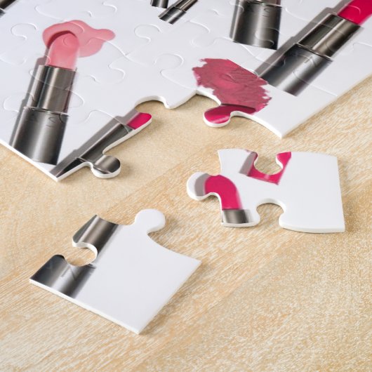Puzzles Red Lipstick Makeup Legpuzzel (Zijkant)