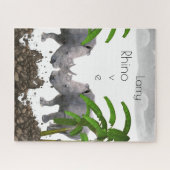 Puzzles Rhinoceros Love Legpuzzel (Horizontaal)