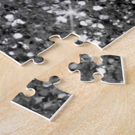 Puzzles roze grijs glitter legpuzzel (Zijkant)