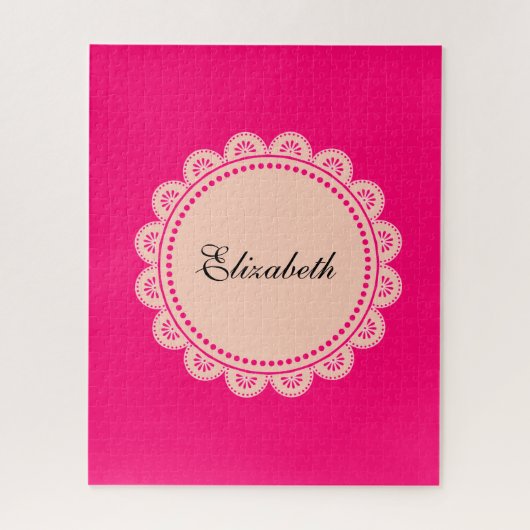 Puzzles roze kant legpuzzel (Verticaal)