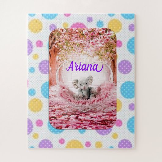 Puzzles roze olifant legpuzzel (Verticaal)