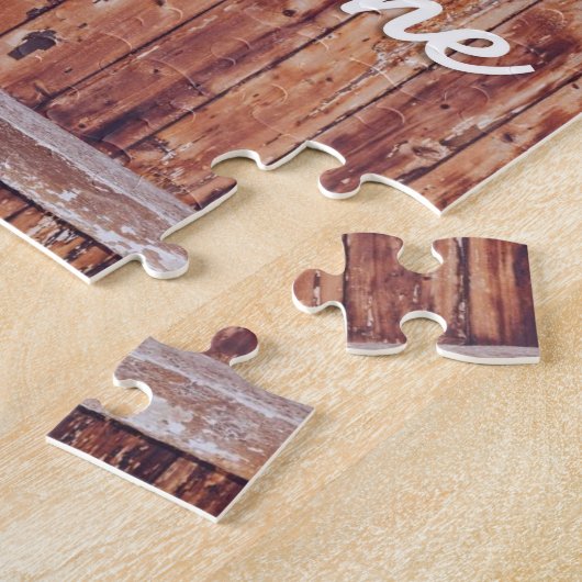 Puzzles Rustic Wood Home Sweet Home Legpuzzel (Zijkant)