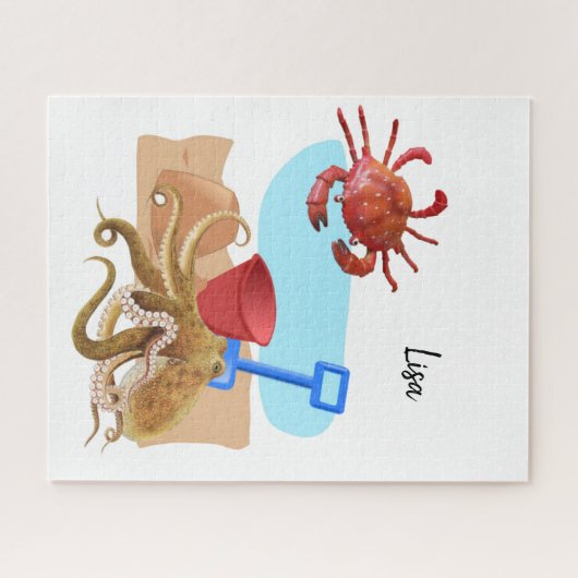 Puzzles Sand Crab Octopus Legpuzzel (Horizontaal)