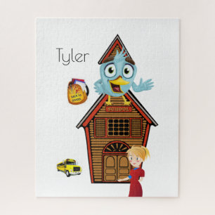 Puzzles School Bus Teacher Bird Legpuzzel
