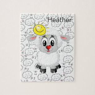 Puzzles Sheep Clouds Sun Legpuzzel