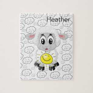 Puzzles Sheep Clouds Sun Legpuzzel