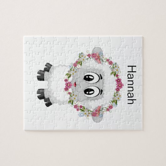 Puzzles Sheep Floral Legpuzzel (Horizontaal)