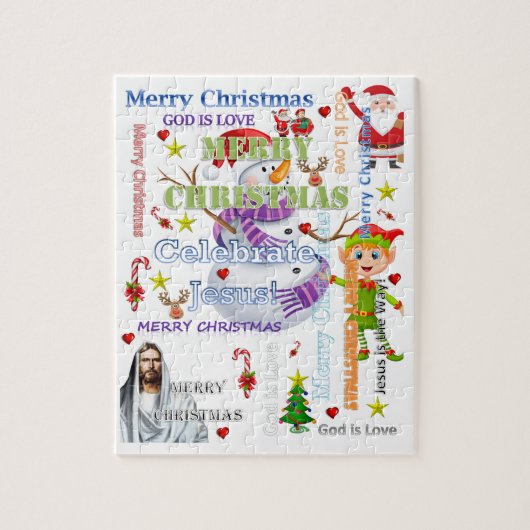 Puzzles Snowman Santa Jesus Legpuzzel (Verticaal)