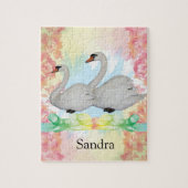 Puzzles Swan Floral Legpuzzel (Verticaal)