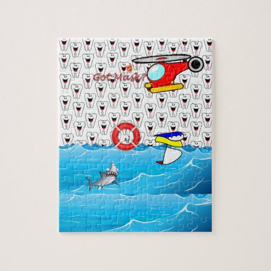 Puzzles Teeth got mask Toilet Paper Covid19 Legpuzzel (Verticaal)