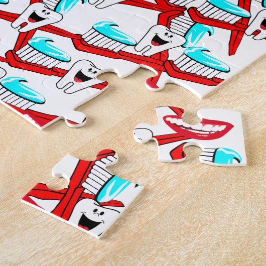 Puzzles Teeth Toothborstel Legpuzzel (Zijkant)